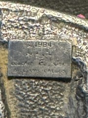VTG SISKIYOU ARIZONA GOLD PANNING PEWTER BELT BUCKLE AG-7 1984 WILLIAMS OREGON