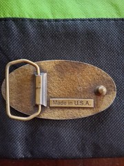 CASE Logo Oval Western Belt Buckle Gold Tone Metal Made in USA Mens