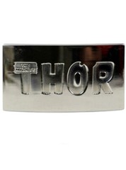The Mighty Thor Solid Metal Men&rsquo;s Belt Buckle Silver Shiny Chrome Marvel Comics
