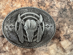 Western Skull Head Belt Buckle