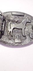 Vintage Cowboy Belt Buckle Arroyo Grande Buckles Co. AG 24 Horse Lovers 1989