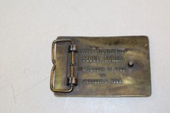 Vintage Brass Belt Buckle US Shooting Team 1988 Official Sponsor Seoul Olympics
