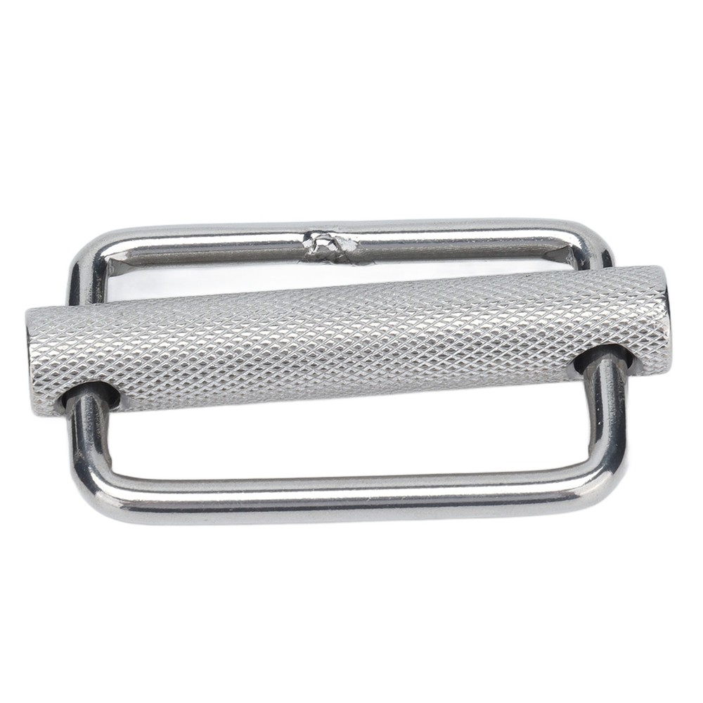 2Pcs Slide Buckle 316 Stainless Steel Rectangle Adjustable Knurled Roller Be CHU