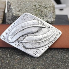 Springs belt buckle, belt buckle-interchangeable buckle old silver
