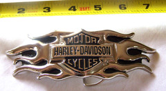 Harley Davidson 2004 Flames Bar & Shield 6&Prime; Belt Buckle 99555-04V Nice 1