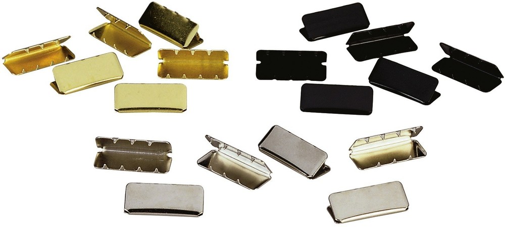 100 Pack GI Type Military Web Belt Tips – Black Brass or Chrome for 1¼ » Belts