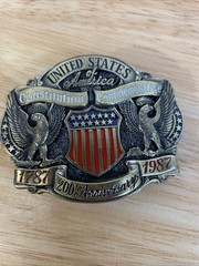 USA Constitution 200th Anniversary Commemorative Belt Buckle – Ltd Ed. w/ COA