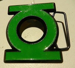DC Comics: Green Lantern Logo Enamel Die Cut Metal Belt Buckle -New