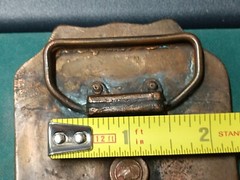 VINTAGE CENTRAL & UNION PACIFIC RAILROAD CO. BRASS BELT BUCKLE