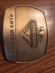Handyman Club Of America Life Member Tool Shop Carpenter 1996 Belt Buckle BRASS