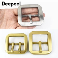40mm Pure Brass Belt Buckles Men Pin Buckle Stainless Steel Belts