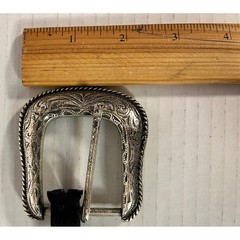 Unbranded Belt Buckle Unisex OS Silver Western Engraved Rope Edge