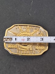 VTG Statue of Liberty Belt Buckle 100 Years of Liberty 1886-1986 Anniversary USA