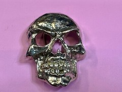 Skull Head with Rhinestone Teeth Halloween Gothic Punk Belt Buckle by Rock Rebel