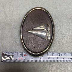 Vintage Sail Boat Belt Buckles Solid Brass Leather 24K G. Fin. & Silver Finish