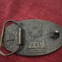 Vintage 1980 Great American Buckle Co. Oil Derrick Belt Buckle Serial #291