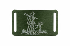 CRIOS Branding Belt Unisex Aluminium Buckle Hunter Dog Green Forester