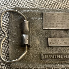 80S FIRE DEPARTMENT FIREFIGHTER TRUCK ENGINE BELT BUCKLE mystic Connecticut