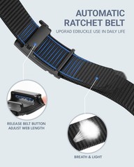 FAIRWIN Ratchet Belt 2 Pack Golf Belts for Men S(Waist 33&Prime;-37&Prime;), Black+grey
