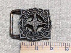 vintage 1970s handcrafted BRASS belt buckle BRUTALIST rustic BOHO hippie star