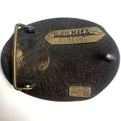 Endangered Species Series Humpback Whale High Mesa 1983 Solid Bronze Belt Buckle