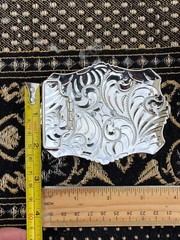 Western Buckle Gold Black Silver Roosters Cowboy 2 »Buckle Hebilla Vaquero Gallo