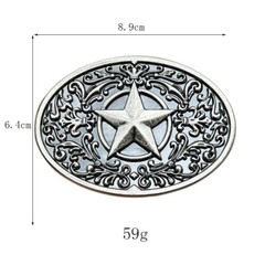 Zinc alloy belt buckle retro western cowboy five pointed star belt buckle