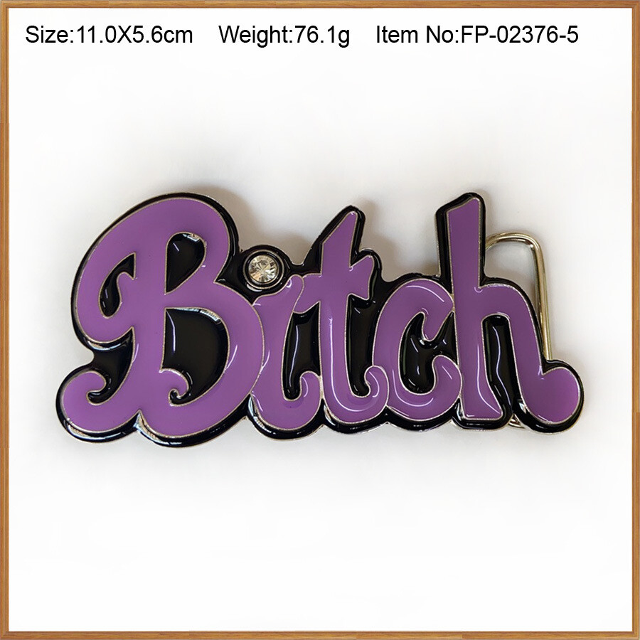 Belts Buckles Enameled Bitch Flat Rings Metal Pewter Finish Zinc Alloy Fashion