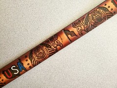 USA Patriotic Genuine Leather Belt & Epoxy USA EAGLE Buckle (28&Prime;-54&Prime; waist)