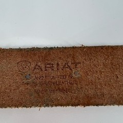 Ariat Embossed Leather Tooled Buckle Belt – Western Dark Brown