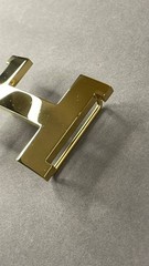 Gold H Buckle 40mm 1.5` Glossy Gold Hardware Belt Buckle