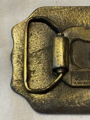 VTG Trumbull Ct. America&rsquo;s Heroes Fire Department Brass Belt Buckle Turtle