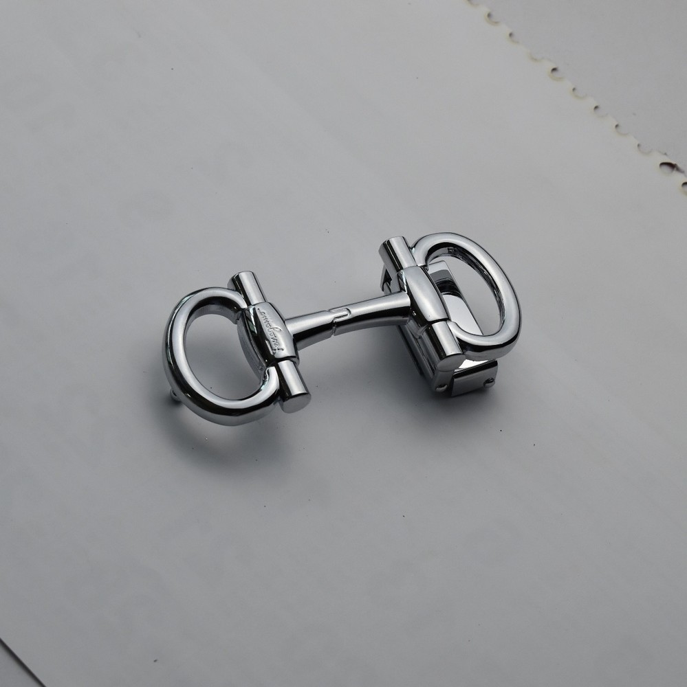 Salvatore Ferragamo Alloy Belt Buckle Silver for 3.5cm leather strap Unisex