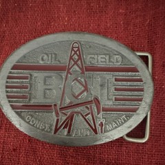 Vintage 1989 Oil Field BCI Belt Buckle Jim Lick Construction Foreman USA