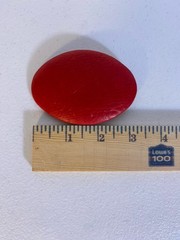 Vintage Red Suede Leather Oval Belt Buckle Blank Fits 1.5” Belt Western Retro