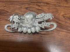 Silver Skull Belt Buckle