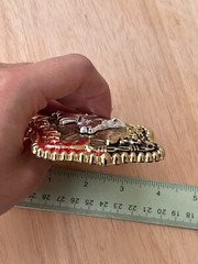 Western Buckle Silver Gold Red Black Red Horse Cowboy Buckle 2 » Hebilla Vaquero