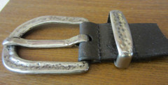 Oversized Artisan Hammered Metal Belt Buckle 2.75&Prime; L x 2.25&Prime; H