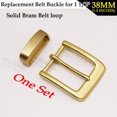 1.5&Prime; Solid Brass Belt Buckle Keeper Replacement Single Buckle Belt Loop 38mm lot