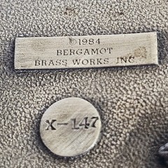 1984 Bergamot Brass Works Shriners Masonic Belt Buckle Red Enamel X-147 Vintage