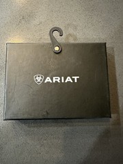 Ariat Western Mens Rectangle Belt Buckle Chief Skull Arrowheads Silver A37009