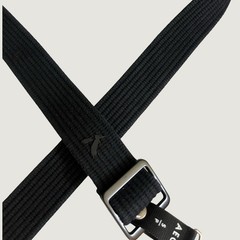 American Eagle Black Adjustable Cotton Web Belt Slider Buckle Mens Small NWT