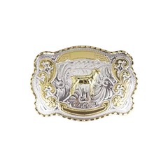 1 1/2&Prime; Big Gold Goat Western Belt Buckle – Style 1. 5 1/2&Prime; x 3 7/8&Prime;.