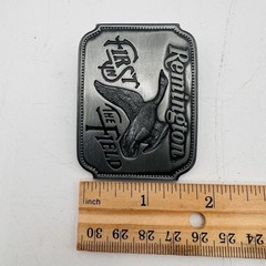 Remington First in the Field Belt Buckle Canada Goose 1980 Sid Bell Made In USA
