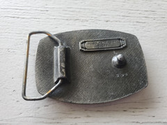 Vintage 1977 Indiana Metal Craft Tennis Belt Buckle Racquet Sports Court