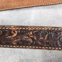 BRAZOS JOE Vintage Hand Crafted Western Leather Champion Series 46161 Size 42