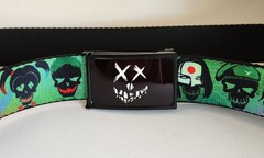 Suicide Squad Belt w/ Metal Belt Buckle Loot Crate Neon Green Black Buckle Down