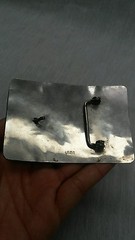 Unique vintage artisan studio Anna mixed metals modernist buckle