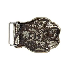 German silver buckle Wolf&rsquo;s Paw, wolf paw with claws, beast claws belt buckle
