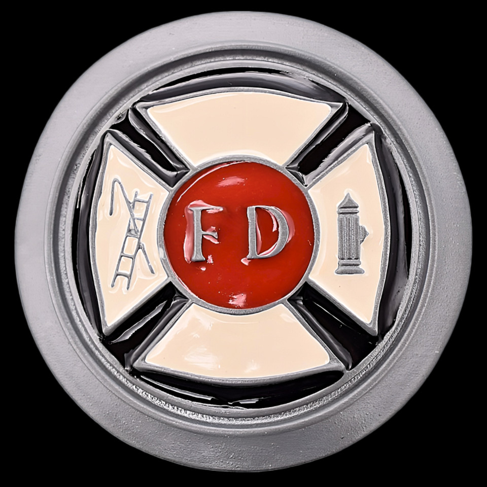 Fire Department Badge Belt Buckle (New Old Stock)
